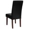 Emma and Oliver Two Mid-Century Parson's Chairs and Finished Hardwood Frame for Kitchen, Dining Room & More